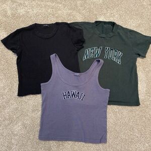 Brandy Melville‎ Bundle Of Three T Shirts One Size